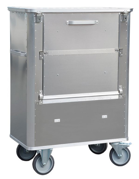 Chariot de transport Gmöhling avec couvercle divisé, tampon en PVC et paroi longitudinale divisée en 3 pliable G®-TRANS D 1539 / 690 SCU, 690 l, 220153913