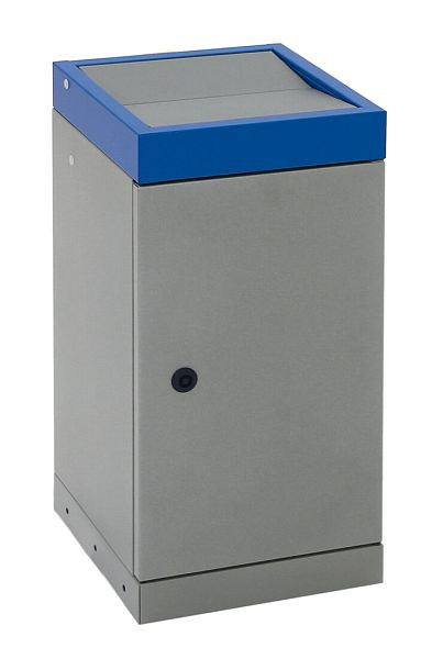 tri des déchets contondants ProTec-Plus, aluminium gris/5010, conteneur intérieur galvanisé, 30 litres, 607-030-0-2-510