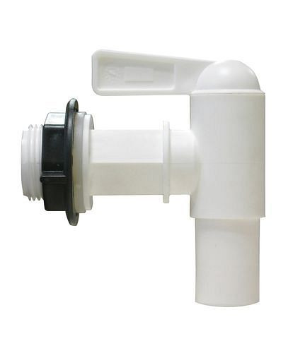 Robinet DENIOS en polypropylène (PP), filetage 3/4'', blanc, 265-463