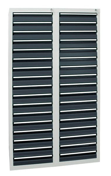 armoire à tiroirs émoussés série STS 410, RAL 7035/7016, 34 tiroirs (34x100 mm), 7104171