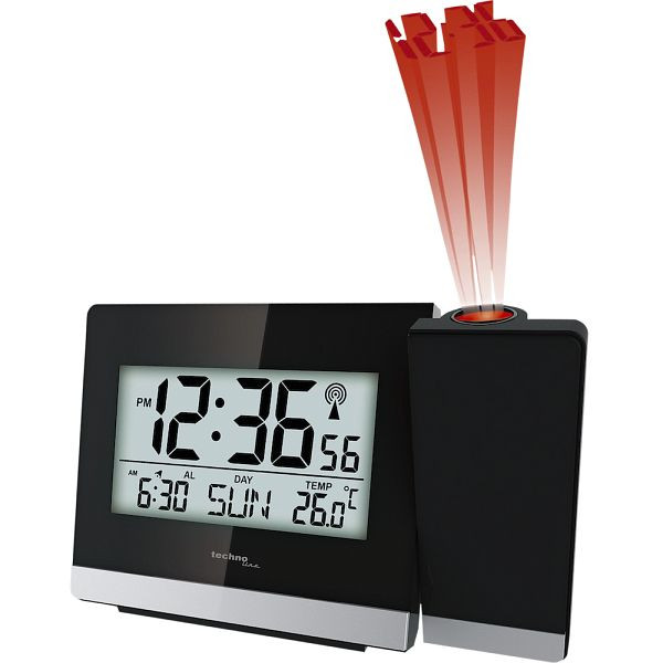 Réveil radio-piloté Technoline avec possibilité de réglage manuel, dimensions : 147 x 42 x 92 mm, WT 536