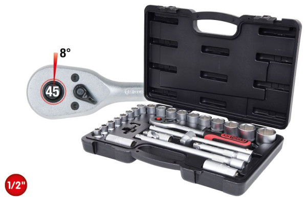 KS Tools Jeu de clés à douilles 1/2", 28 pièces, 917.0728