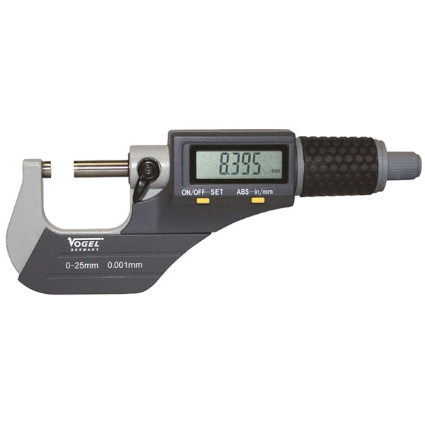 Micromètre numérique Vogel Germany, DIN 863, IP40, système de mesure absolu, 0 - 25 mm / 0 - 1 pouce, 231061