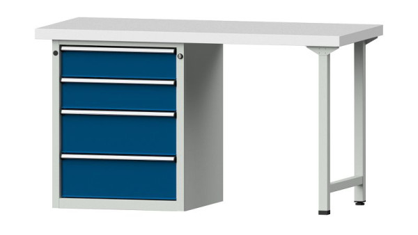 Établis ANKE Établi combiné, modèle 816 V, 1500 x 700 x 850 mm, RAL 7035/5010, KSP 50 mm, 415.006