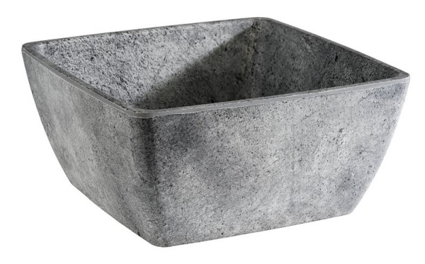 Bol APS -ELEMENT-, 19 x 19 cm, hauteur : 9 cm, mélamine, 1,5 litres, couleur : aspect béton, 84830