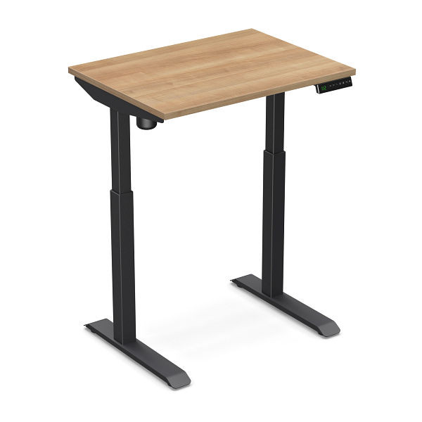 Bureau assis-debout Worktrainer StudyDesk (noir / Havana 80 x 60 cm), StD-xs-blk-hvn