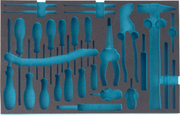 Insert en mousse souple Hazet à 2 composants, pour 163-31/27, dimensions / longueur : 519 mm x 342 mm, 163-31L