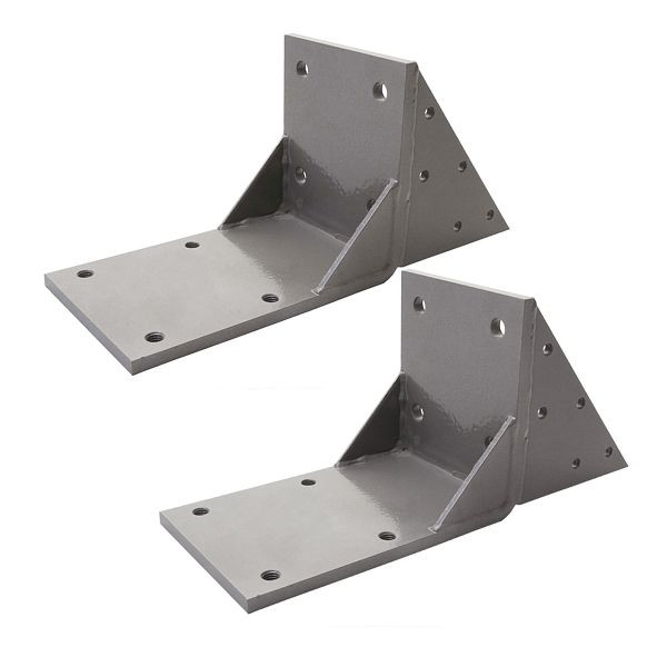 Mendler lot de 2 adaptateurs de chevron pour store cassette T122 T123, adaptateur de support de chevron, gris, 2x76443