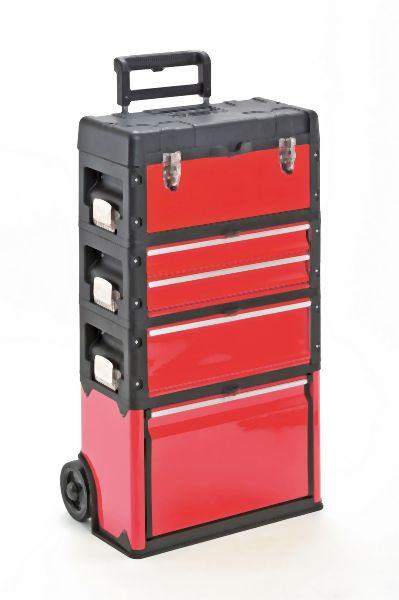 Chariot à outils Metra, 4 compartiments 1k.1.2.1 rouge, 10703