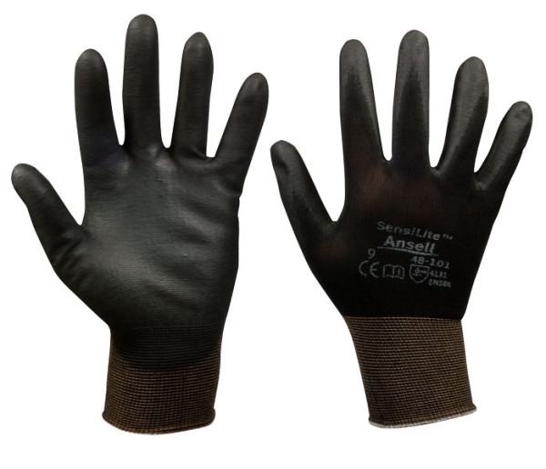 Gants en maille fine en nylon SW-Stahl, taille 9, avec revêtement PU, paquet de 10 paires, Z634