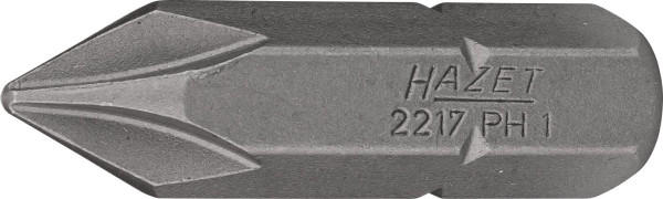 Embout Hazet, hexagonal solide 8 (5/16 pouce), profil Phillips PH, PH1, 2217-PH1