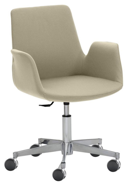 Fauteuil Mayer Sitzmöbel , avec piètement en aluminium (ø 61 cm), taupe, 2010_01_30484