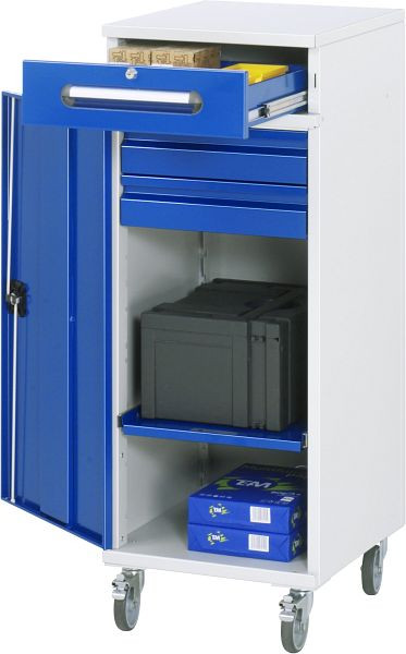 Bureau debout avec armoire latérale RAU - modèle 32, L450 x P520 x H1185 mm, 07-450-M32F.11