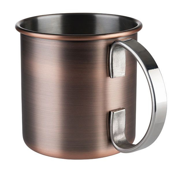 Mug APS -MOSCOW MULE-, Ø 9 cm, hauteur : 9 cm, acier inoxydable, aspect cuivre antique, volume : 0,45 litre, 93322