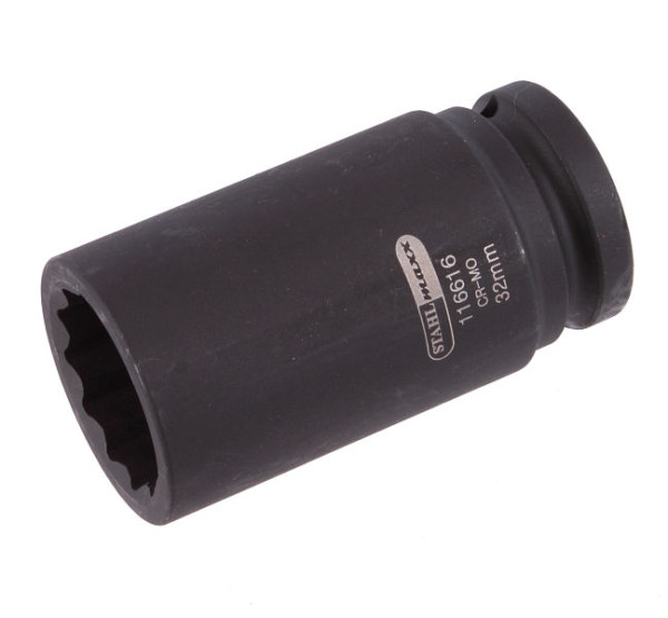 Clé à douille à chocs Stahlmaxx, 32 mm, prise 3/4, 12 pans, XXL-116616