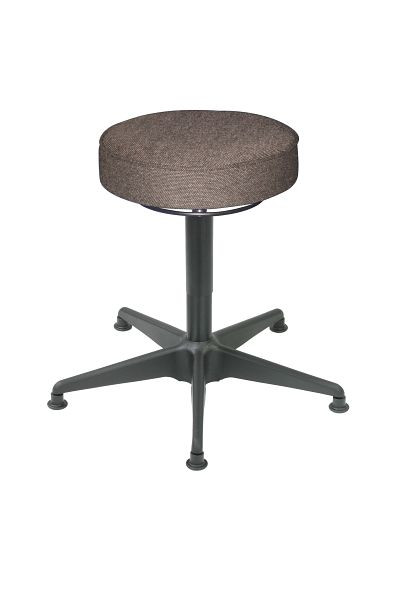 Tabouret de travail Lotz, rembourrage d'assise anthracite, ressort à gaz de sécurité recouvert, piètement en acier recouvert, hauteur d'assise 470-600 mm, patins, 3521.03
