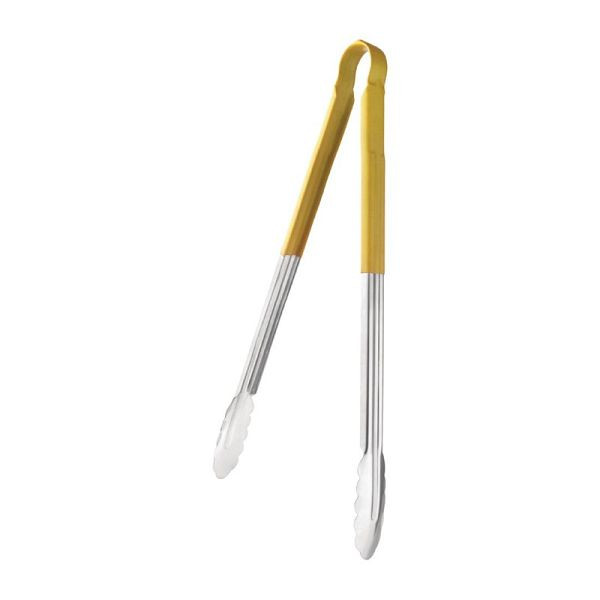 Pince de service Hygiplas à code couleur jaune 40,5 cm, HC855
