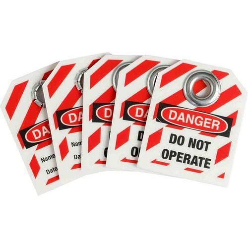 DENIOS mini remorque DANGER, ne pas allumer, lot de 25, 311970