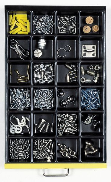 Bisley MultiDrawer™ insert de tiroir A4 24 compartiments pour tiroirs A4, plastique, 224P1800