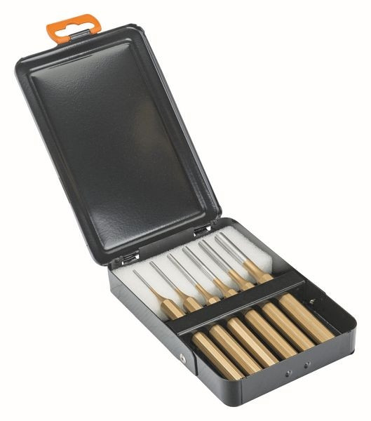 Jeu de chasse-goupilles Bahco, 6 pièces, boîte en métal, 3734S/6