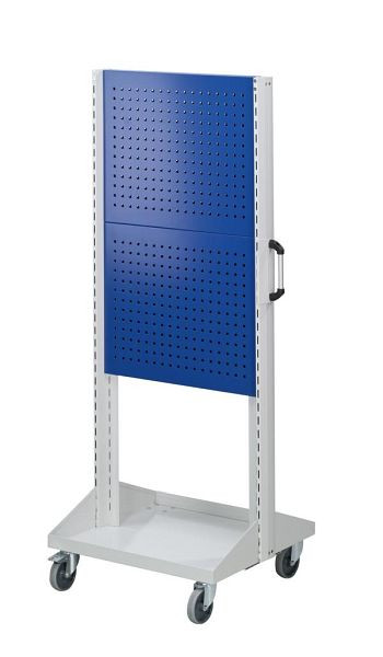 Panneaux de tôle perforée de base ANKE pour voitures; 800 x 720 x 1950 mm; RAL 7035/5010; avec 4 x panneaux métalliques perforés (2 x par côté), 962.064