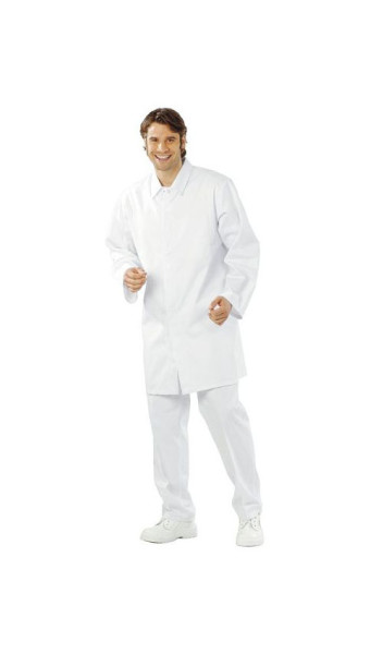 Manteau professionnel homme Planam Food, blanc pur, taille M, 5360048