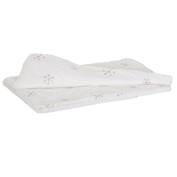 Mendler couverture neige, couvre-lit câlin couverture canapé couverture, paillettes blanches moelleuses 150x120cm, 51872
