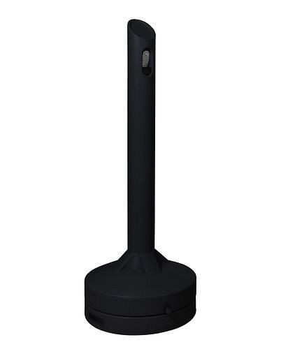 Cendrier de sécurité DENIOS en plastique (PE), volume de 15 litres, noir, 279-709
