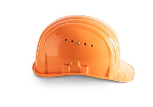 Casque de chantier Schuberth avec harnais 6 points, selon DIN-EN 397, orange, 116-358