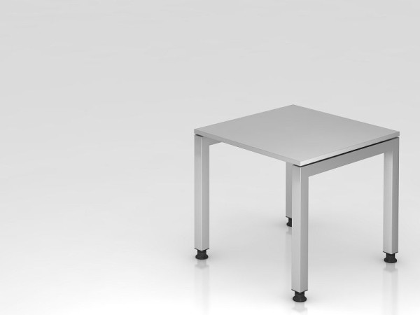 Bureau Hammerbacher pied en U carré 80x80cm gris, forme rectangulaire, plateau flottant, VJS08/5/S