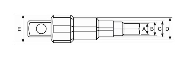 Clé mixte Bahco 1/2" (3/8"-7/16"-1/2"-3/4"-1") à utiliser avec le cliquet 8195-R, 8195-KEY