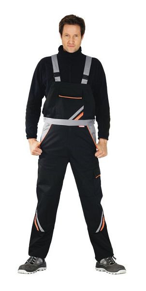 Salopette Planam Visline, noir/orange/zinc, taille 54, 2431054
