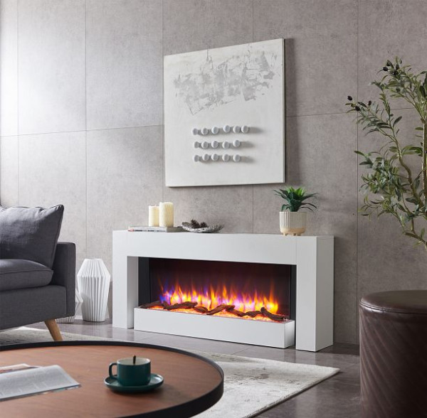 Cheminée électrique RICHEN Diona, 2000 W, blanche, EF197A-MT197G-W
