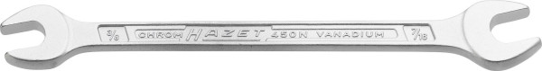 Clé à fourche double Hazet, profil hexagonal externe, 3/8 x 7/16 ", 450NA-3/8X7/16VKH