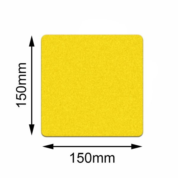 Marqueur de sol Mehlhose carré jaune de sécurité 150x150mm, UE: 10 pièces, KSGQ1V10
