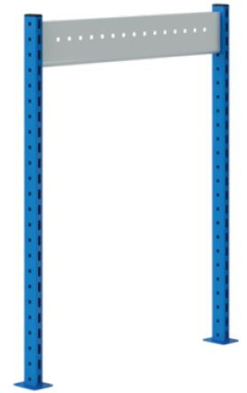 SOFAME 2 colonnes supports H1200 mm avec 1 traverse L 1300 mm, bleu ciel RAL 5015, W010080111BI