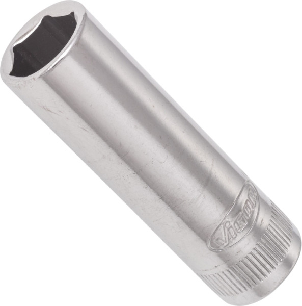 Insert de clé à douille VIGOR, long, carré creux 6,3 mm (1/4 pouce), profil à six pans extérieurs, 10 mm, V2539N