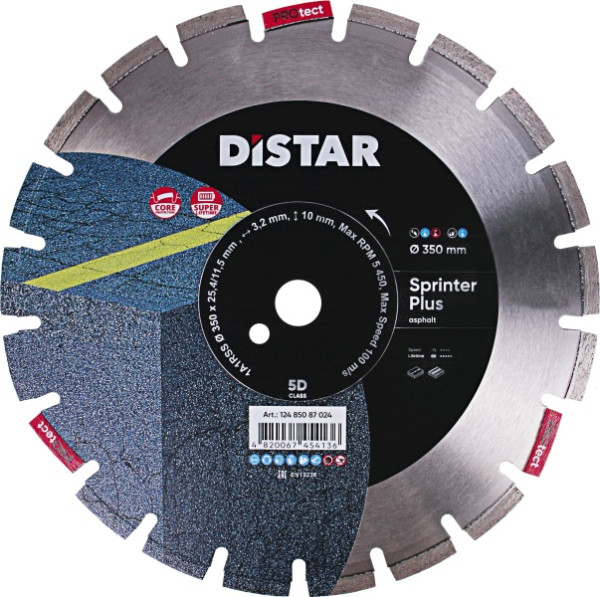 Disque à tronçonner diamanté Distar 1A1RSS 350 Sprinter Plus, 12485087024