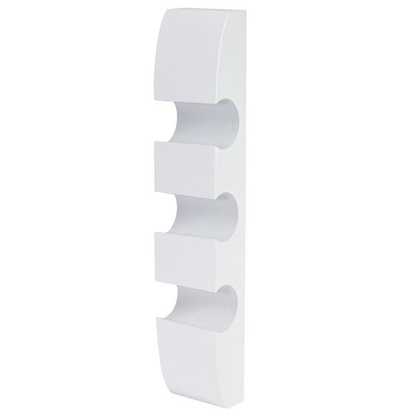 Casier à vin Mendler Colmar, porte-bouteilles mural porte-bouteilles en bois, pour 3 bouteilles 54x13x9cm, blanc, 46323