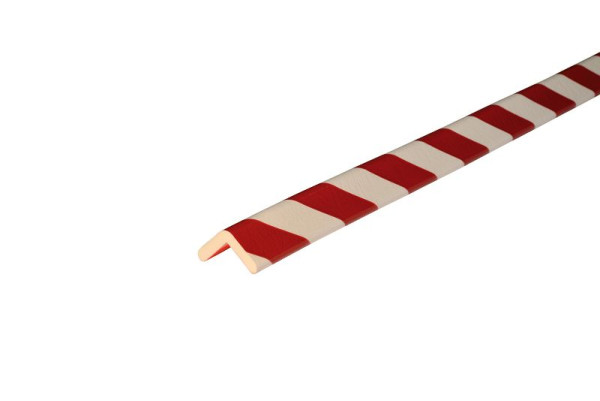 Protection d'angle Knuffi, profil d'avertissement et de protection type H, rouge/blanc, 1 mètre, PH-10117