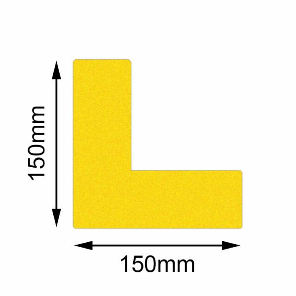 Marqueur de sol Mehlhose angle de sécurité jaune 150x150mm, UE: 10 pièces, KSGW1V10
