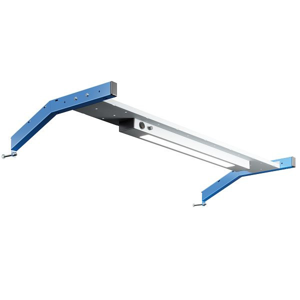 SOFAME support pour colonnes de support L 1300 mm avec éclairage LED LUM L 1290 mm, variable, bleu ciel RAL 5015, W010080384BI