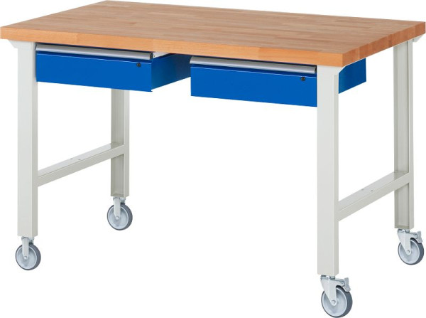 Établi mobile RAU 7002A1, 1500x900x1000mm, 2 roulettes fixes et pivotantes chacune, 05-7002A1-159B4S22.11