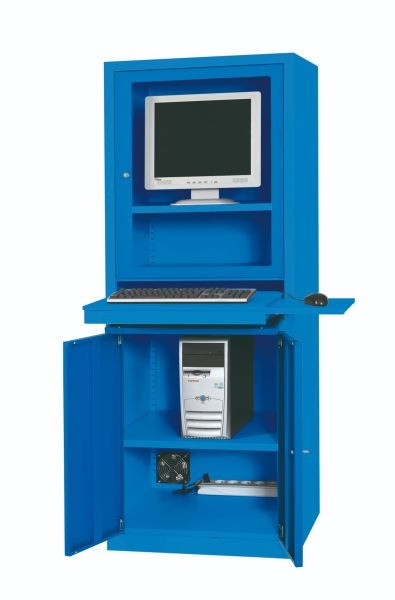 Armoire informatique SOFAME AIC500 L650 x P 550 x H 1750 mm, bleu ciel RAL 5015, W040010001BI