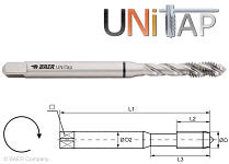 Taraud BAER UNiTap HSSE 40° RSP - M 2 x 0,4 - DIN 371, 110603001