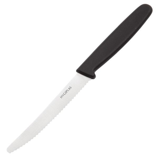Couteau à tomate noir Hygiplas 10cm, CF897