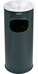 Combinaison cendrier Orgavente 30L noir, HxØ 660x250 mm, AT-2030-BLA