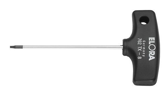 Visseuse à molette ELORA TORX® avec poignée en T, 762TX, taille: 6 mm, 0762000065100