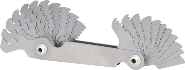 Jauge de filetage KS Tools, dimensions en pouces, 22 pièces, 301.0090