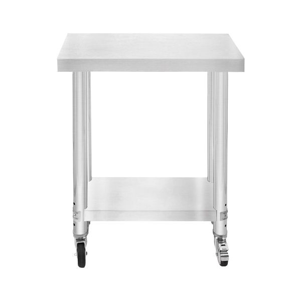 KuKoo Gastro table de travail inox table de préparation table de cuisine mobile 60cm x 30cm, 211611